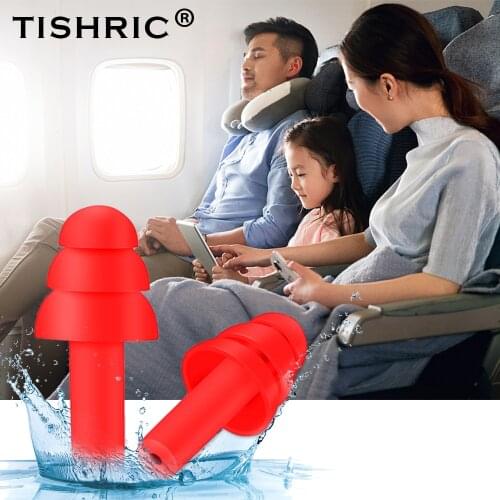 10 Pairs TISHRIC Bagged PU silicone earplugs Noise reduction 25db Anti-noise Protect Sleep Waterproof and soundproof earplugs