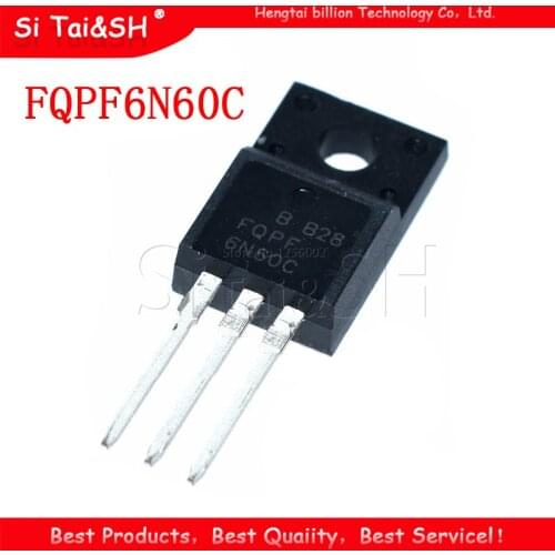 10PCS FQPF6N60C TO-220 6N60C 6N60 TO220 FQPF6N60 TO-220F new MOS FET transistor