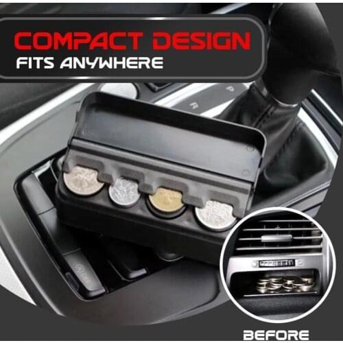 2020 Premium Car Coin Storage Box Home Car Dual Use Coins Case Storage Box Holder Container CSL88