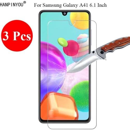 3 Pcs/Lot 9H 2.5D HD Premium Tempered Screen Glass Protector For Samsung Galaxy A41 A415 6.1" Protective Film + Clean Tools
