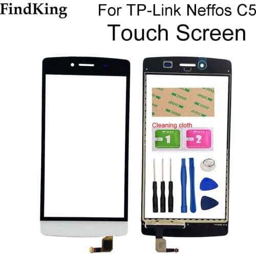 5'' Mobile Touch Screen For TP-Link Neffos C5 Touch Digitizer Panel TouchScreen Sensor Repair Parts Touch Screen Tools 3M Glue