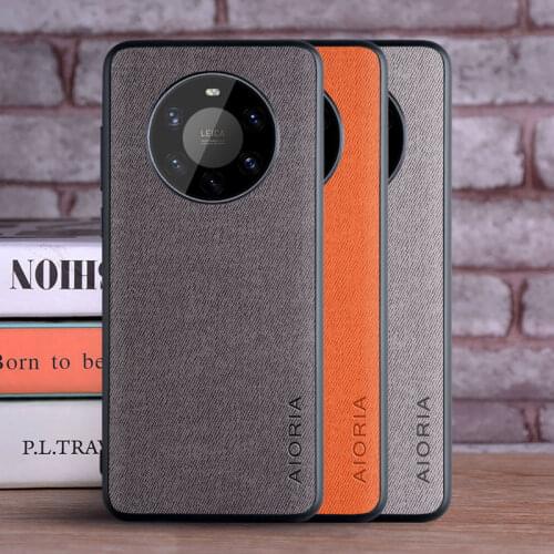 Case for Huawei Mate 40 Pro Plus funda Luxury textile Leather skin soft TPU hard phone cover coque for huawei mate 40 pro case
