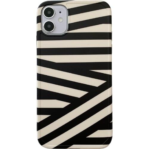 INS Style Straight Zebra Stripe Case for iPhone 12 Pro Max Back Phone Cover for 12 Mini 11 Pro Max X XS XR 8 7 Plus SE 2020 Capa