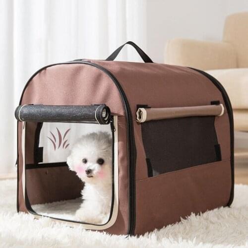 Portable Dog Carrier Bag Pet Car Travel Crates Vehicle Folding Soft Bed Collapsible Kennel House for Small Medium Puppy Cats