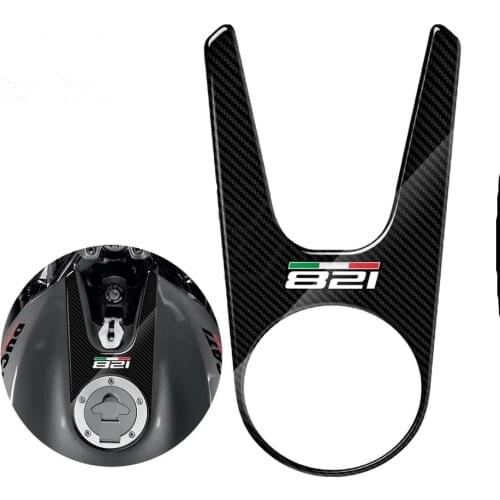 For Ducati Monster 821 2015-2017 3D Carbon-look Motorcycle Tank Pad Protector Fuel tank cap sticker