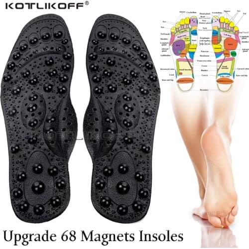 Foot Massager Insoles Upgraded Enhanced 68 Magnets Therapy Foot Acupressure Shoe Pads Physiotherapy Relaxed Slimming Insoles