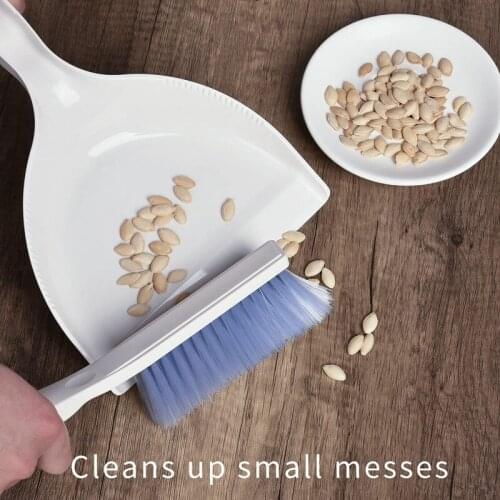 Mini Dustpan and Brush Set with Handles Cleaning Tool for Home Shelf Kitchen Office Desk Tabletop Floor and Sofa