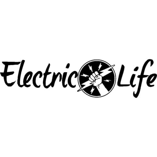 Electric Life Personalized Car Stickers Waterproof Decals Suitcase Laptop Motorcycle Auto Accessories PVC,18cm*4cm