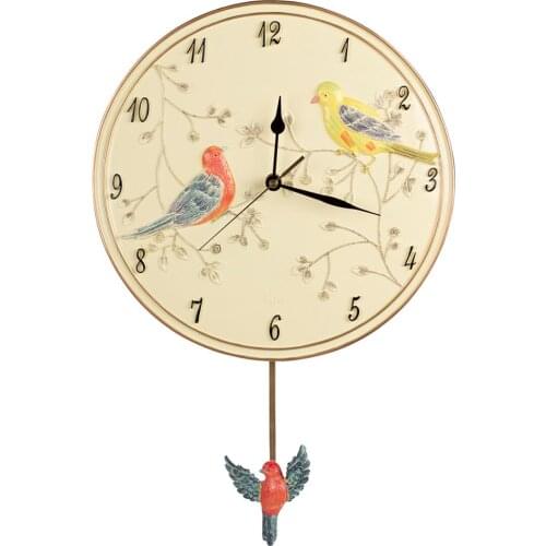 Wall Clock for Home Decor 12 inch non-ticking vintage hanging pendulum wall clocks home decors for living study kitchen bedroom