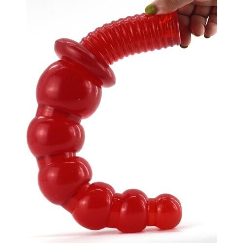 NNSX Candied Haws Anal Plug With Handle Super Long and Huge Dildo Wine Red New Product Sex Toys For Women Men Masturbation Games