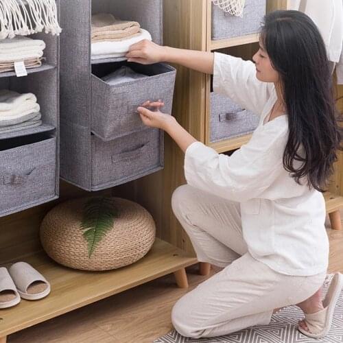 New Portable Organizer Hanging Closet Organizer Holder Wardrobe Hanging Storage Bag Interlayer Drawer Type Clothes Hangers