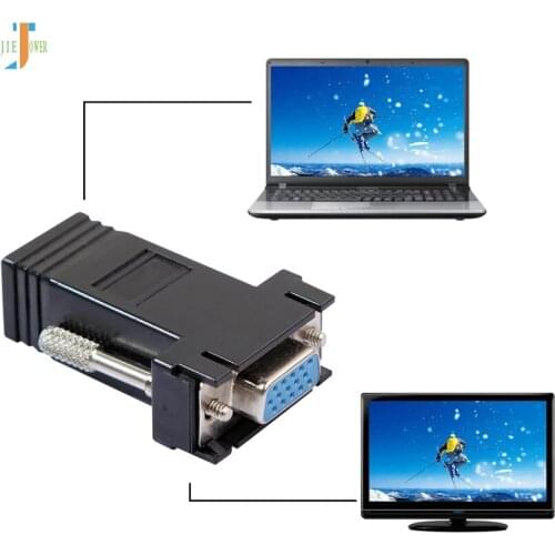 Female/Male VGA To RJ45 Connector Video Extender Computer/Laptop Accessories Desktop PC Parts for Macbook 1000pcs/lot