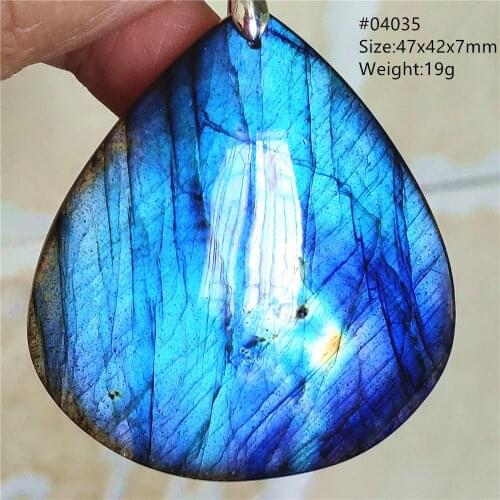 Natural Labradorite Purple Blue Light Women Men Pendant Heart Love Water Drop Healing Gemstone Crystal Necklace Jewelry AAAAA