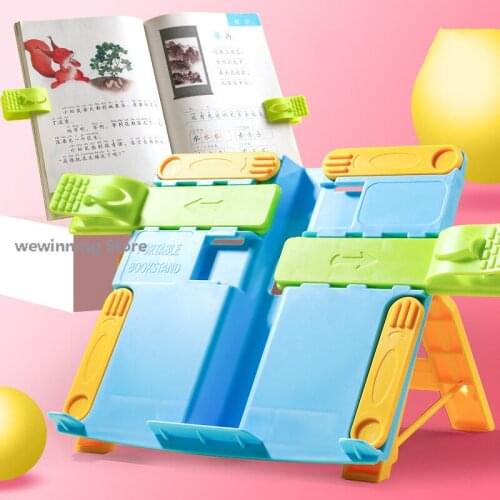 Book Stand Holder Portable Foldable Bookends Bookstand Reading Support for Student Children Writing Bracket Office Accessories