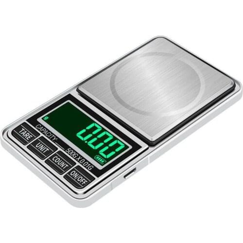 USB Plug-in Portable Gold Jewelry Scale Food Kitchen Electronic Scale LCD Touch Screen Accurate Measurement Without Battery