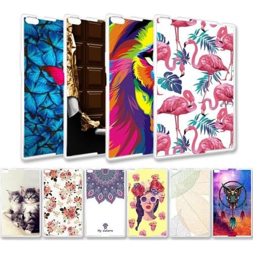 Shockproof Tablet Case For Lenovo Tab 4 8 Plus TB-8704X TB-8704N 4 8 TB-8504F / 8504N Cute Painted Silicone Protector Back Shell