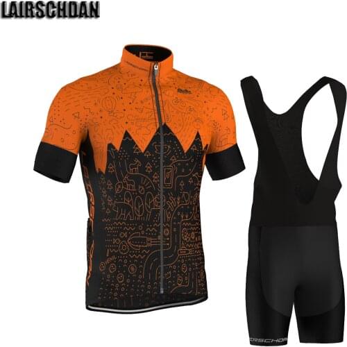 Ropa Ciclismo Hombre Verano 2022 Complete Cycling Jersey Mens Orange Short Sleeve Bicyle Wear Road Bike Clothes Mtb Cycliset Set