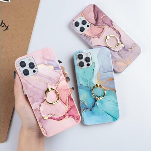 Luxury Ring Holder Case For iPhone 7 8 6 6S Plus Coque For iPhone 13 12 mini 11 Pro Max X XR XS Max Classic Vintage Marble Cover