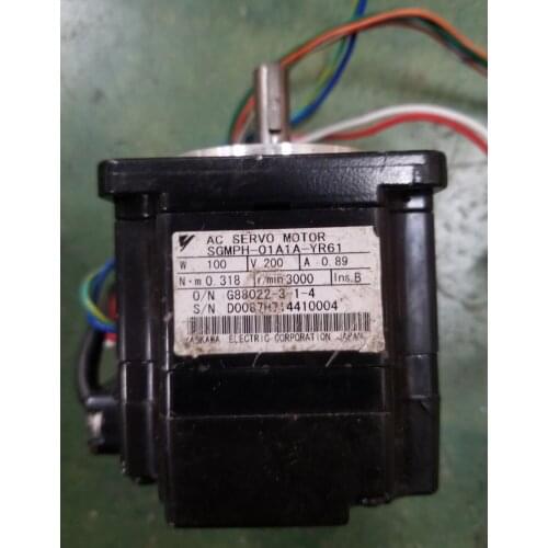 SGMPH-01A1A-YR61 servo motor , used in good condition . 85% appearance new , good working , free shipping