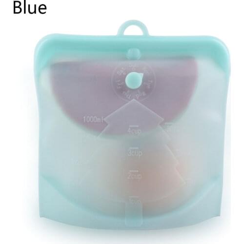 Silicone Food Bag Zero Waste Ziplock Fresh Sealed Bags Food Storage Container Reusable Snack Bag Vegetable Fruits Sandwich Bag