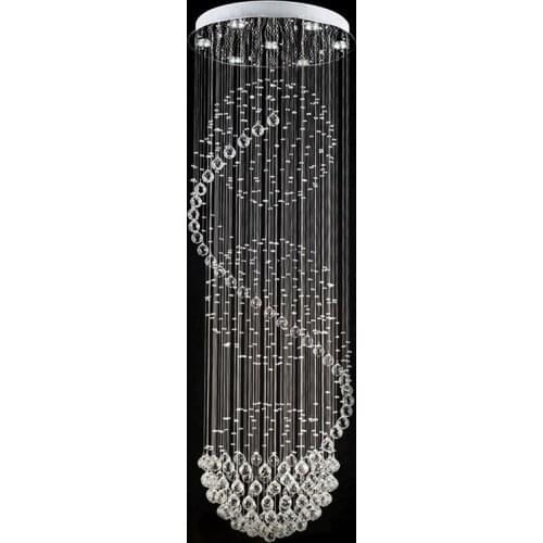 Spiral Crystal Large LED bulbs Ceiling Lights Lead Long Big Ceiling lamp Fixture New Modern home lighting art hotel lamps PA0464