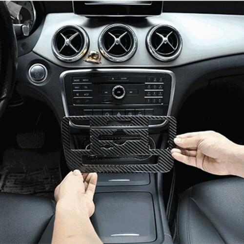 Carbon Fiber CD Air Conditioning Control Panel Cover Trim For Mercedes Benz A Class GLA CLA 2016 2017 2018 2019