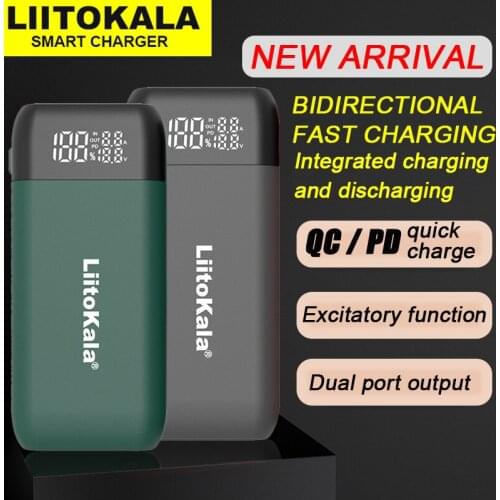 LiitoKala Lii-MP2 Power Bank 18650 Battery Charger Type C Input QC3.0 Fast Charging Charger 20700 21700 Battery Portable Charger