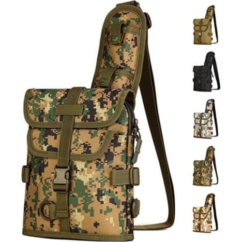 Waterproof Chest Bag Men Canvas Chest Bag Outdoor Tactical Military Crossbody Bag Adjustable Army Strap Messenger Shoulder Bag