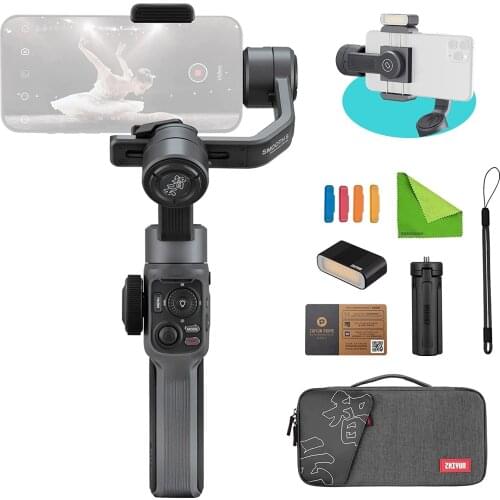 Zhiyun Smooth 4 3-Axis Handheld Gimbal Stabilizer w/Focus Pull & Zoom for iPhon Xs Max Xr X 8 Plus 7 6 SE