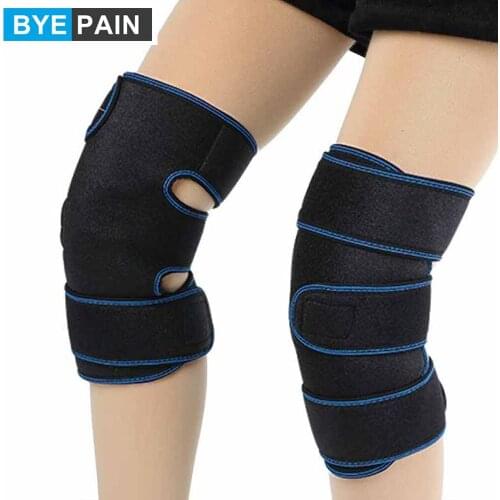 1Pair BYEPAIN Health Care Knee Brace Support Therapy Compression Sleeves, with Wool Pads and Tourmaline Magnetic Therapy Pads