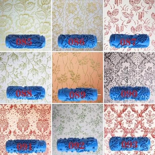 18 Patterns Wall Decoration Paint 5" Rubber Roller Brush Head Without Painting Tools Wallpaper Home Room Painting Machine 85-102