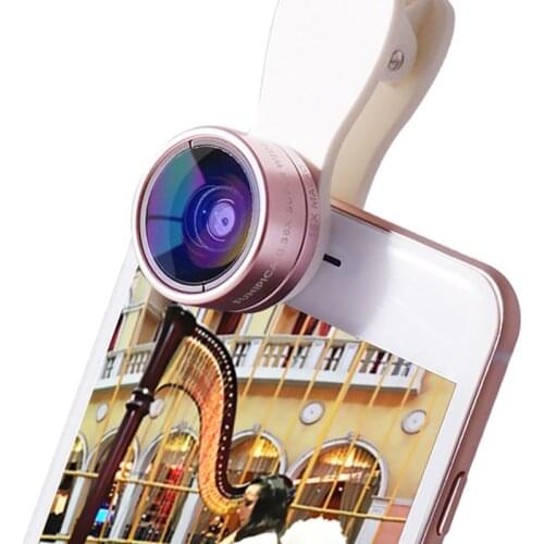 2 in 1 0.36X wide angle 15X macro external camera self-timer artifact mobile phone lens macro lens For Phone 8 7 6Plus universal