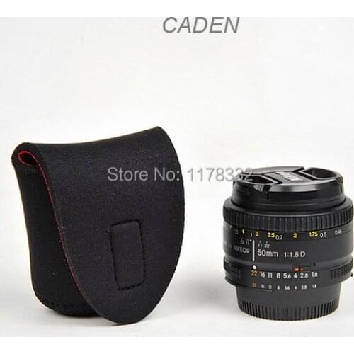 50PCS Neoprene Soft Protector Camera Lens Pouch Photography Photo Bag Cases Size S Shoulder Strap