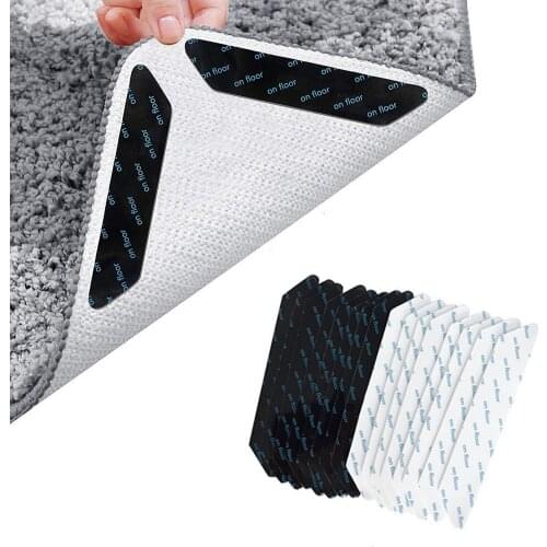 8/16Pcs Sofa Non-slip Fixed Stickers Floor Mats Double-sided Viscose Non-marking Patches Carpet Multi-function Anti-displacement