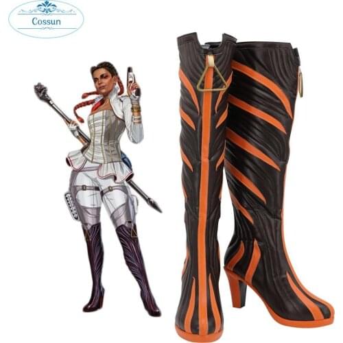 Apex legends Loba Andrade Cosplay Boots Customized High High Heel Leather Shoes halloween role play