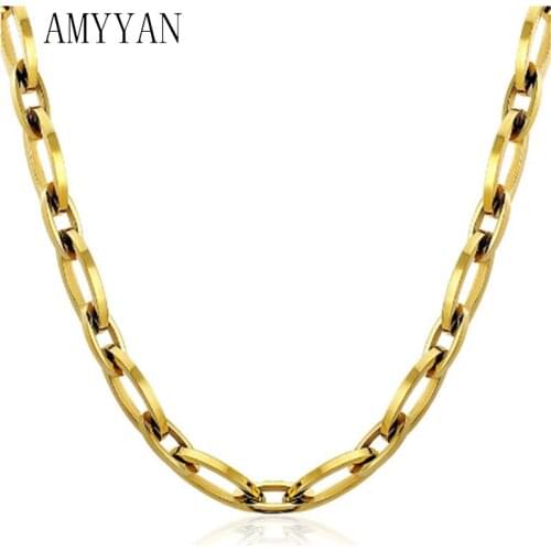Stainless Steel Wide Link Chain Necklace Womens Neck Choker Luxury Jewellery Girls Choker Fashion Hip Hop Jewelry