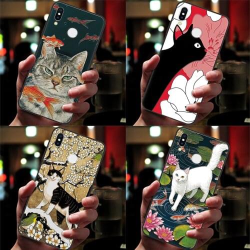 3D Cat Flowers Fundas For Huawei P Smart 2019 Cover Mate 10 20 P20 Lite P30 P8 P9 P10 Pro Lite 2017 Nova 3 3i 4 5 Soft TPU Case