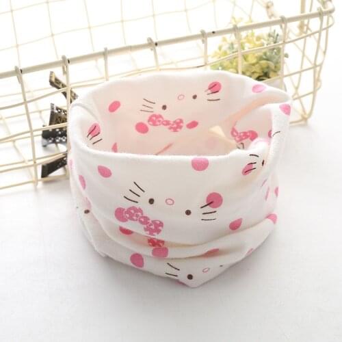 Cotton Childrens Scarf LIC Printed Cartoon Plaid Ring Scarves Girls Winter Warm Snud For A Boy Cachecol kids child Snood B065