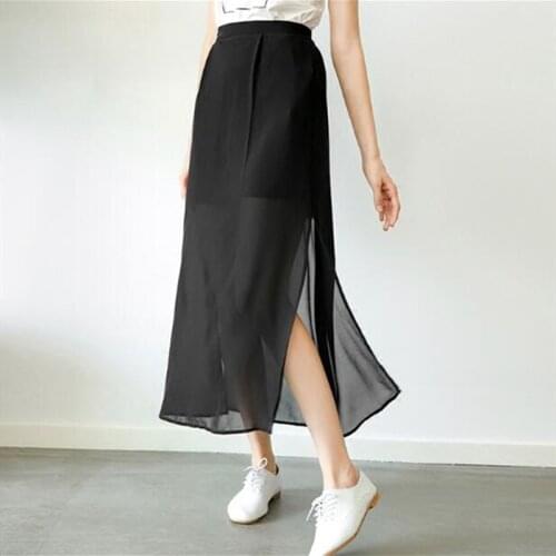 Plus size Long Split Skirt Women Sexy High Waist Straight Skirts Femme Balck red Ankle Length Faldas Streetwear 6XL 7XL 8XL