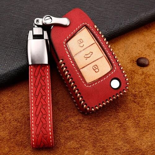 For Volkswagen leather waterproof and anti-wrinkle key case Lavida Plus Sagitar Bora Tiguan Anglingdu Polo Passat Exploration