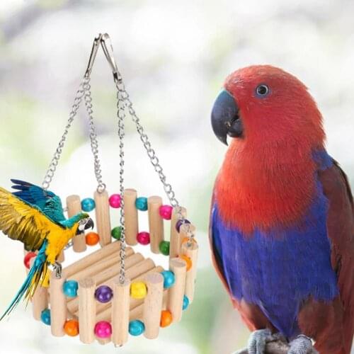 Bite Resistant Exquisite Pet Bird Parrot Swing Stairs Toy Outdoor Decoration