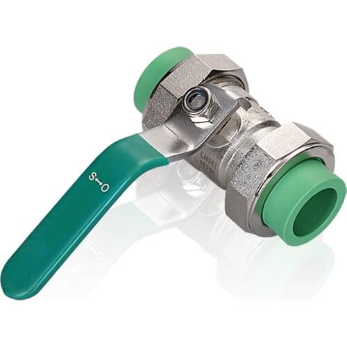 Valve PPR Double Live Ball Valve Green 6 Points 25 Plastic Hot Melt Valve Cold And Hot Water Pipe Into The Main Valve