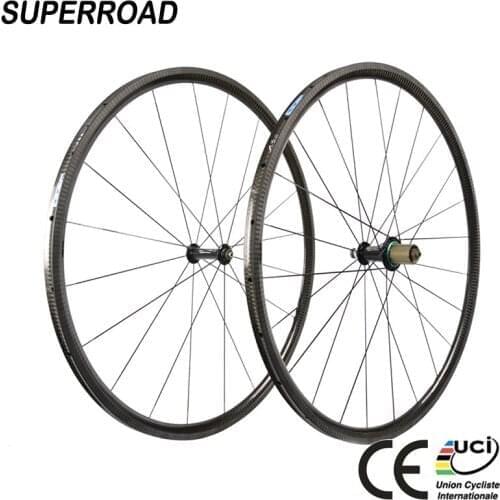 Spacial Price 23mm Wide 20mm Deep Xiamen 700C Full Carbon Fiber Wheels Tubular Wheelset