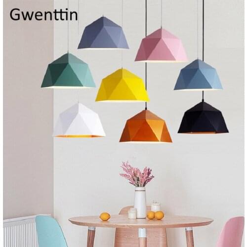 Colorful Pendant Lights Led Nordic Loft Industrial Decor Hanging Lamp Kitchen Living Room Lighting Fixtures Suspension Luminaire