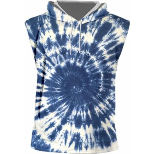 IFPD EU Size Tie Dye 3D Printed New Hoodie Tank Tops Summer Casual Cool Men/ Women Loose Hot Sale Sleeveless Vest Oversized 6XL