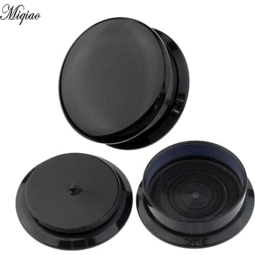Miqiao 2pcs Classic Hot Sale Black Internal Thread Acrylic Flat Ears 4mm-25mm Exquisite Piercing Jewelry