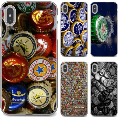 Soft Cases Covers For Huawei Nova 2 2i 3 3i Y3 Y5 Y6 Y7 Y9 Prime 2015 2016 2017 2018 2019 Many-Beer-Bottle-Caps-Pattern-Collage