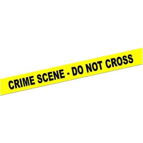 Personality Caution Tape Decal Crime Scene Not Cross Car Sticker Window Bumper Decoration Warning Stickers Apply To Car Window
