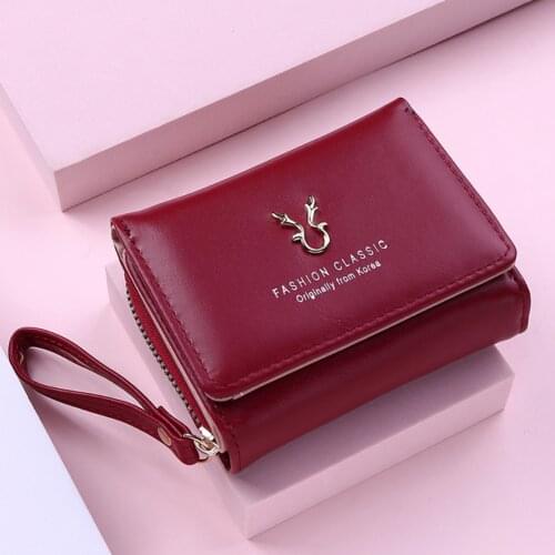 2021 New Fashion Womens Wallet Short Women Coin Purse Wallets For Woman Card Holder Small Ladies Wallet Female Hasp Mini Clutch