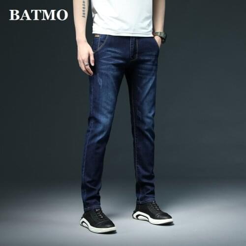 Batmo 2020 new arrival high quality elastic slim jeans men ,mens skiny jeans ,grey jeans men,plus-size 28-40 Y809